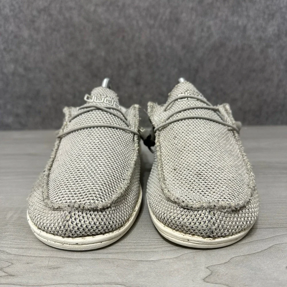 Hey Dude Wally Sox Mens Size 9 Gray Slip On Loafers Lightweight Comfort Casual‎
